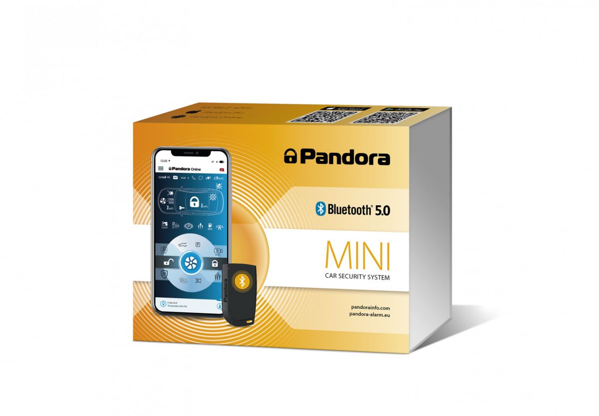 Pandora Mini alarma auto cu CAN pe cheie si conexiune bluetooth(fara tag)